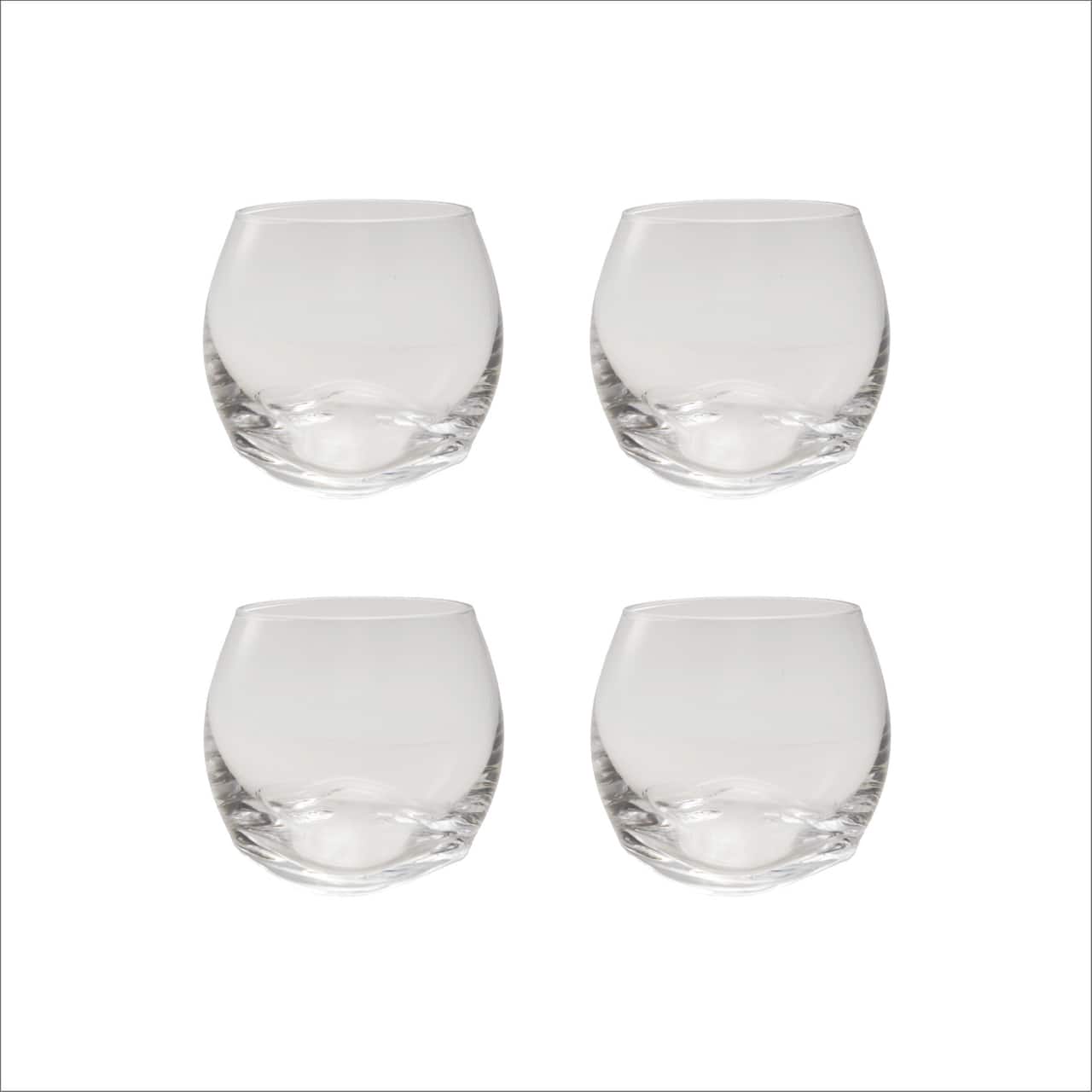 Hello Honey 6-Ounce Whiskey Glass, Clear, Set of 4